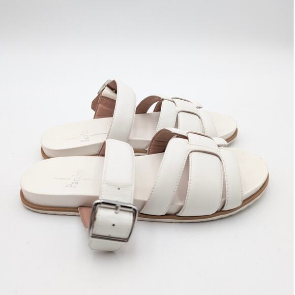 Linea Paolo Rosalie Strappy Slide Sandal Women's Eggshell Size US6.5M EU37 - Picture 3 of 13